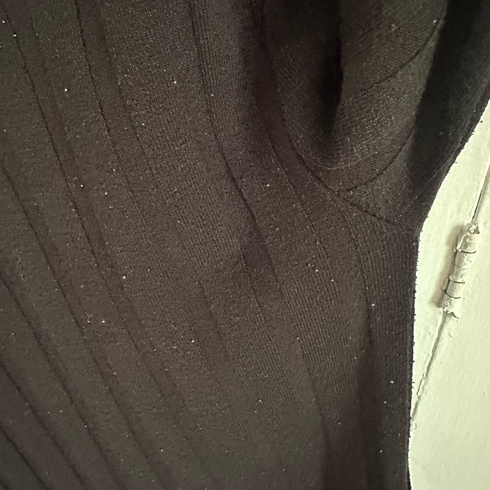 Free People Black Ribbed Button-Down Top - Picture 5 of 6
